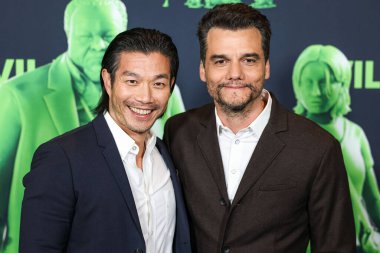 Nelson Lee ve Wagner Moura, 2 Nisan 2024 tarihinde Los Angeles, Kaliforniya, ABD 'deki Akademi Sinema Müzesi' nde düzenlenen A24 İç Savaşı Özel Gösterimi 'ne geldiler..