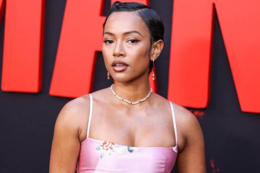 Karrueche Tran, Los Angeles Universal Pictures 'Monkey Man' in Los Angeles 'taki galasına 3 Nisan 2024' te Hollywood, Los Angeles, Kaliforniya, ABD 'deki TCL Çin Tiyatrosu IMAX' te geldi..