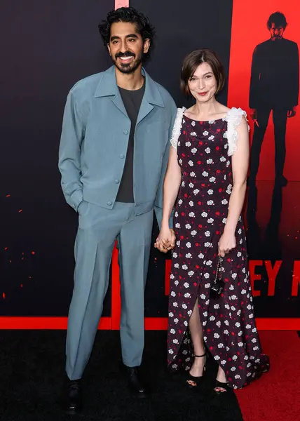 Stock image Dev Patel and girlfriend Tilda Cobham-Hervey arrive at the Los Angeles Premiere Of Universal Pictures 'Monkey Man' held at the TCL Chinese Theatre IMAX on April 3, 2024 in Hollywood, Los Angeles, California, United States.