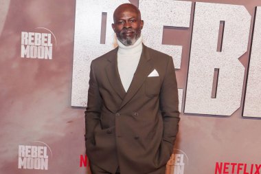 Djimon Hounsou Netflix 'in' Rebel Moon - Bölüm 2: Scargiver '-' Rebel Moon: The Rebel Moon: Knockdown Center 'da 3 Nisan 2024' te gerçekleştirilen İsyanın Şarkıları. 