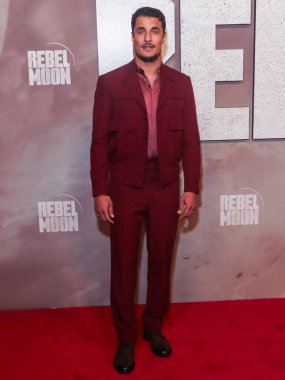 Staz Nair arrives at Netflix's 'Rebel Moon - Part Two: The Scargiver' - 'Rebel Moon: Songs Of The Rebellion' Album Launch Event held at the Knockdown Center on April 3, 2024 in Queens, New York City, New York, United States.  clipart