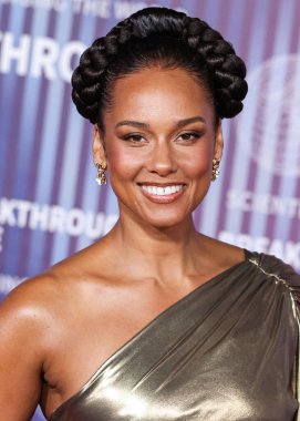 Alicia Keys, 13 Nisan 2024 'te ABD' nin Kaliforniya eyaletinin Los Angeles kentinde bulunan Akademi Sinema Müzesi 'nde düzenlenen 10..