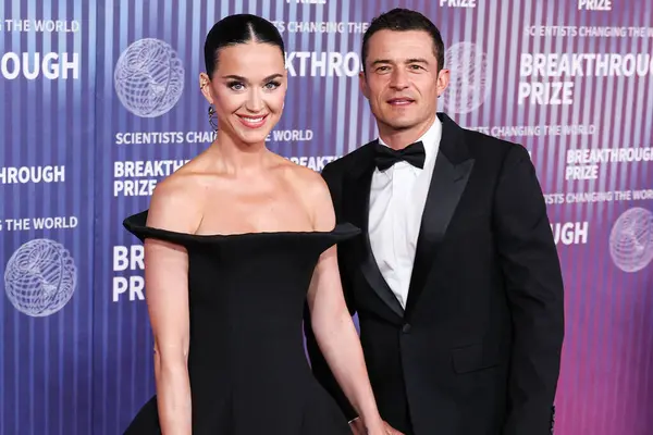 Katy Perry Husband Orlando Bloom Arrive 10Th Annual Breakthrough Prize Royalty Free Stock Photos