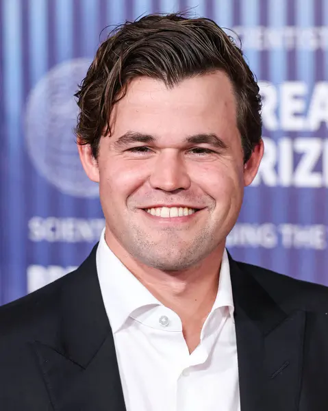 Magnus Carlsen Arrives 10Th Annual Breakthrough Prize Ceremony Held Academy Stock Picture