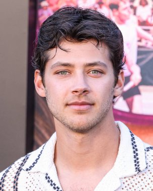 Matt Cornett arrives at the Los Angeles Premiere Of Amazon MGM Studios' 'Challengers' held at Westwood Village Theater on April 16, 2024 in Westwood, Los Angeles, California, United States.  clipart