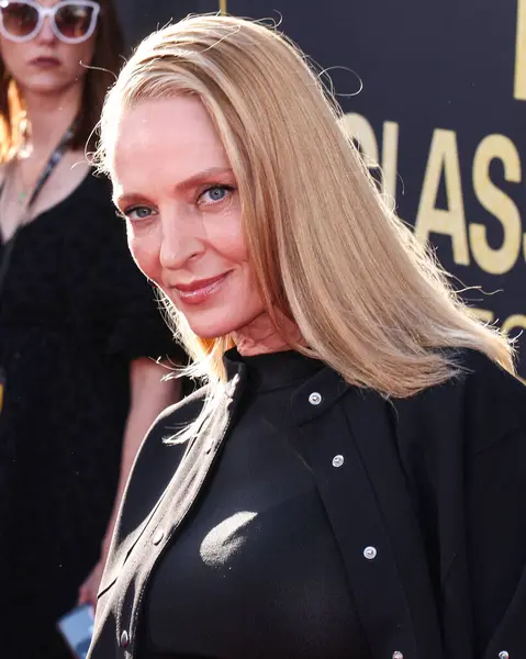 stock image Uma Thurman arrives at the 15th Annual TCM Classic Film Festival 2024 Opening Night And 30th Anniversary Presentation Of Miramax's 'Pulp Fiction' held at the TCL Chinese Theatre on April 18, 2024 in Hollywood, Los Angeles, California, United States. 