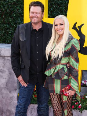 Blake Shelton and wife Gwen Stefani arrive at the Los Angeles Premiere Of Universal Pictures' 'The Fall Guy' held at the Dolby Theatre on April 30, 2024 in Hollywood, Los Angeles, California, United States.  clipart