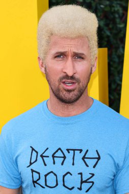 Ryan Gosling dressed as Beavis from Beavis and Butt-Head arrives at the Los Angeles Premiere Of Universal Pictures' 'The Fall Guy' held at the Dolby Theatre on April 30, 2024 in Hollywood, Los Angeles, California, United States. 