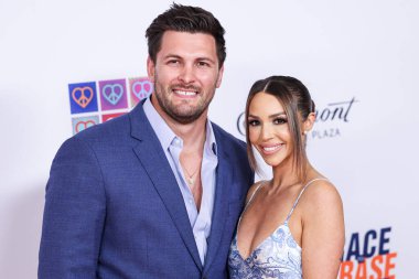 Brock Davies and wife Scheana Shay arrive at the 31st Annual Race To Erase MS Gala 2024 held at the Fairmont Century Plaza on May 10, 2024 in Century City, Los Angeles, California, United States.  clipart
