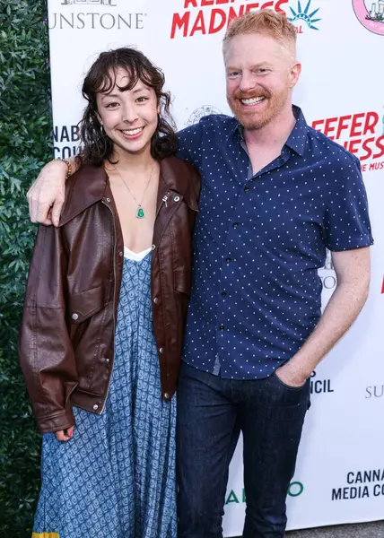 stock image Aubrey Anderson-Emmons and Jesse Tyler Ferguson arrive at the Reefer Madness: The Musical' Opening Night Performance held at The Whitley on May 30, 2024 in Hollywood, Los Angeles, California, United States.