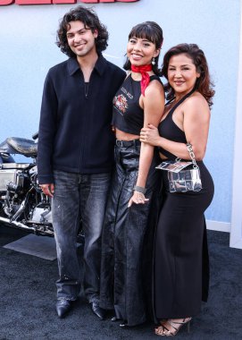 Xolo Mariduena, Xochitl Gomez and Annie Gonzalez arrive at the Los Angeles Premiere Of Focus Features' 'The Bikeriders' held at the TCL Chinese Theatre IMAX on June 17, 2024 in Hollywood, Los Angeles, California, United States. clipart