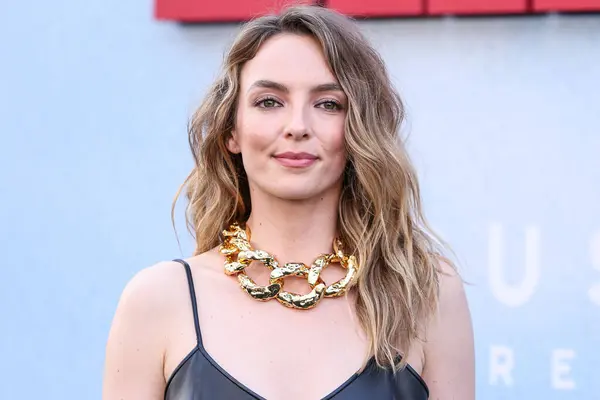 stock image Jodie Comer wearing a Gabriela Hearst dress arrives at the Los Angeles Premiere Of Focus Features' 'The Bikeriders' held at the TCL Chinese Theatre IMAX on June 17, 2024 in Hollywood, Los Angeles, California, United States.