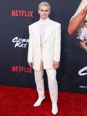 Tanner Buchanan, Netflix 'in' Kobra Kai 'Sezon 6 Bölüm 1' in Los Angeles Özel Gösterimi 'ne 17 Temmuz 2024' te, Los Angeles, Kaliforniya, ABD 'de bulunan Griffith Park' taki Amerikan Batısındaki Autry Müzesi 'ne geldi..