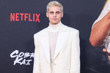 Tanner Buchanan, Netflix 'in' Kobra Kai 'Sezon 6 Bölüm 1' in Los Angeles Özel Gösterimi 'ne 17 Temmuz 2024' te, Los Angeles, Kaliforniya, ABD 'de bulunan Griffith Park' taki Amerikan Batısındaki Autry Müzesi 'ne geldi..