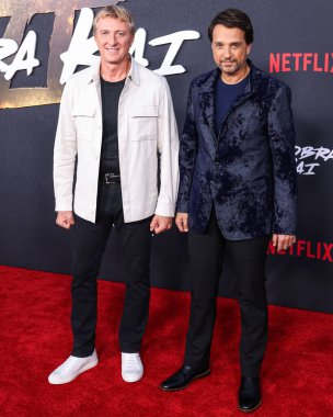 William Zabka ve Ralph Macchio, Netflix 'in' Kobra Kai 'sezonunun Los Angeles Özel Gösterimi' ne geldiler - Bölüm 1, 17 Temmuz 2024 'te Amerika Birleşik Devletleri' nin Kaliforniya eyaletinin başkenti Los Angeles 'ta bulunan Griffith Park' taki Amerikan Batısının Autry Müzesi 'nde yapıldı..