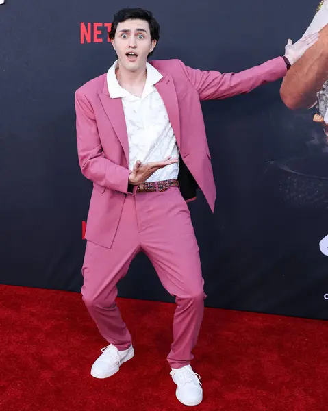 stock image Gianni DeCenzo arrives at the Los Angeles Special Screening Of Netflix's 'Cobra Kai' Season 6 - Part 1 held at the Autry Museum of the American West at Griffith Park on July 17, 2024 in Los Angeles, California, United States.