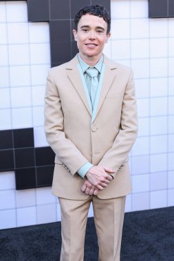 Elliot Page arrives at the Los Angeles Premiere Of Netflix's 'The Umbrella Academy' Season 4 - The Final Season held at The Egyptian Theatre Hollywood on August 5, 2024 in Hollywood, Los Angeles, California, United States.  clipart