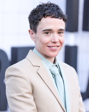 Elliot Page arrives at the Los Angeles Premiere Of Netflix's 'The Umbrella Academy' Season 4 - The Final Season held at The Egyptian Theatre Hollywood on August 5, 2024 in Hollywood, Los Angeles, California, United States.  clipart