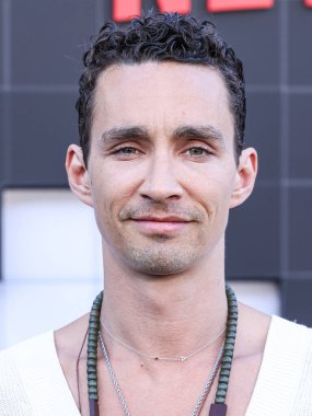 Robert Sheehan arrives at the Los Angeles Premiere Of Netflix's 'The Umbrella Academy' Season 4 - The Final Season held at The Egyptian Theatre Hollywood on August 5, 2024 in Hollywood, Los Angeles, California, United States. clipart