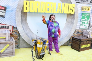 Jack Black, 6 Ağustos 2024 'te Hollywood, Los Angeles, Kaliforniya, ABD' deki TCL Çin Tiyatrosu IMAX 'ta düzenlenen Lionsgate Film' Borderlands 'in Özel Los Angeles Fan Etkinliği' ne ulaştı.. 