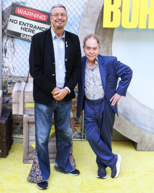 Penn Fraser Jillette ve Raymond Joseph Teller komedi ikilisi Penn & Teller, 6 Ağustos 2024 'te Hollywood, Los Angeles, Kaliforniya' da düzenlenen TCL Çin Tiyatrosu IMAX 'ta Lionsgate Films' Borderlands 'in Özel Los Angeles Fan Etkinliği' ne geldiler.