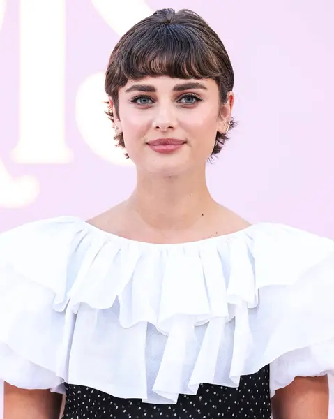 stock image Taylor Hill arrives at the Los Angeles Premiere Of Netflix's 'Emily In Paris' Season 4 Part 1 held at The Egyptian Theatre Hollywood on August 14, 2024 in Hollywood, Los Angeles, California, United States. 