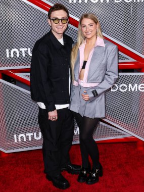 Daryl Sabara and wife Meghan Trainor arrive at the Intuit Dome Grand Opening - Ribbon Cutting Ceremony And Red Carpet held at the Intuit Dome on August 15, 2024 in Inglewood, Los Angeles, California, United States.  clipart