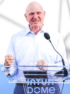 Steve Ballmer, 15 Ağustos 2024 'te Los Angeles' taki Intuit Dome Büyük Açılışı, Kurdele Kesme Töreni ve Kırmızı Halı 'da konuşma yapacak.