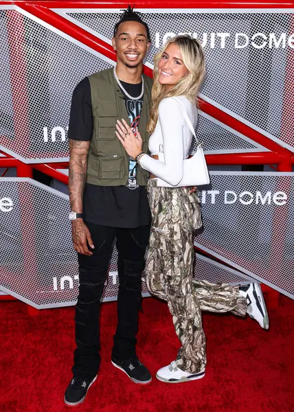 stock image Jordan Miller arrives at the Intuit Dome Grand Opening - Ribbon Cutting Ceremony And Red Carpet held at the Intuit Dome on August 15, 2024 in Inglewood, Los Angeles, California, United States. 