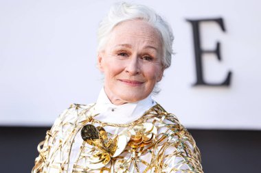 Glenn Close 'un üzerinde Oscar De La Renta kıyafeti, Gianvito Rossi ayakkabıları ve yakışıklı Stockholm eldivenleri, Netflix' in 28 Ağustos 2024 'te Hollywood, Los Angeles' ta düzenlenen Netflix 'in 