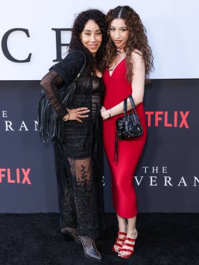 Kimberly Russell arrives at the Los Angeles Premiere Of Netflix's 'The Deliverance' held at the Netflix Tudum Theater on August 28, 2024 in Hollywood, Los Angeles, California, United States.  clipart