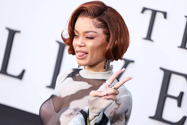 stock image Andra Day arrives at the Los Angeles Premiere Of Netflix's 'The Deliverance' held at the Netflix Tudum Theater on August 28, 2024 in Hollywood, Los Angeles, California, United States. 