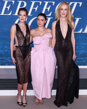 Meghann Fahy, Eve Hewson ve Nicole Kidman, Netflix 'in 4 Eylül 2024' te Hollywood 'daki Mısırlı Tiyatrosu' nda düzenlenen 