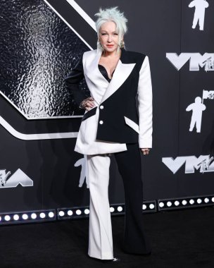 Cyndi Lauper arrives at the 2024 MTV Video Music Awards held at UBS Arena on September 11, 2024 in Elmont, New York, United States.  clipart