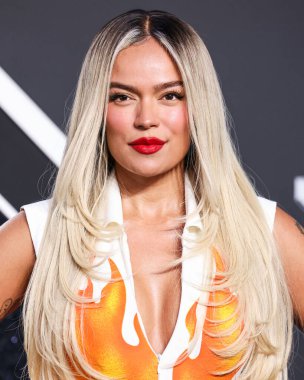 Karol G arrives at the 2024 MTV Video Music Awards held at UBS Arena on September 11, 2024 in Elmont, New York, United States. 
