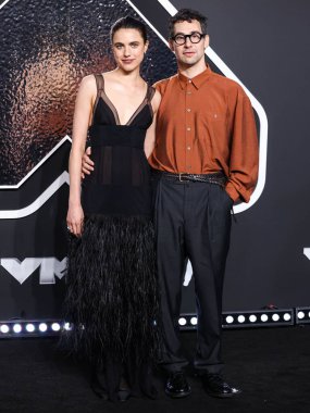 Margaret Qualley and Jack Antonoff arrive at the 2024 MTV Video Music Awards held at UBS Arena on September 11, 2024 in Elmont, New York, United States.  clipart