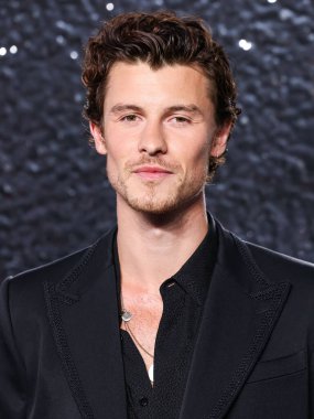 Dolce ve Gabbana 'yı giyen Shawn Mendes, 11 Eylül 2024' te UBS Arena 'da düzenlenen 2024 MTV Video Müzik Ödülleri' ne ulaştı.. 