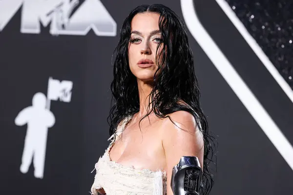 stock image Katy Perry wearing Who Decides War arrives at the 2024 MTV Video Music Awards held at UBS Arena on September 11, 2024 in Elmont, New York, United States.