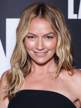 Becki Newton arrives at Netflix's 'The Lincoln Lawyer' Season 3 Celebration With A Taste Of Los Angeles' Iconic Street Foods held at Los Angeles Center Studios on October 10, 2024 in Los Angeles, California, United States. clipart