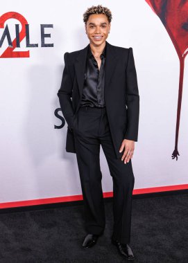 Miles Gutierrez-Riley arrives at the Global Premiere Of Paramount Pictures' 'Smile 2' held at Paramount Pictures Studios on October 14, 2024 in Hollywood, Los Angeles, California, United States. clipart