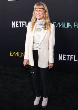 Catherine Hardwicke, 21 Ekim 2024 'te Hollywood' da Hollywood, Los Angeles, Kaliforniya, ABD 'de düzenlenen Netflix' in 'Emilia Perez' adlı filminin Los Angeles galasına geldi..