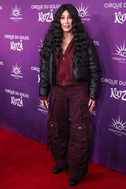 Cher, Santa Monica İskelesi 'nde 24 Ekim 2024' te Santa Monica, Los Angeles, Kaliforniya, ABD 'de düzenlenen' KOOZA 'adlı kırmızı halı prömiyerine geldi..