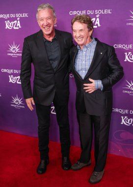 Tim Allen ve Martin Short, 24 Ekim 2024 'te Santa Monica İskelesi' nde düzenlenen Cirque du Soleil 'in' KOOZA 'adlı kırmızı halı galasına geldiler..