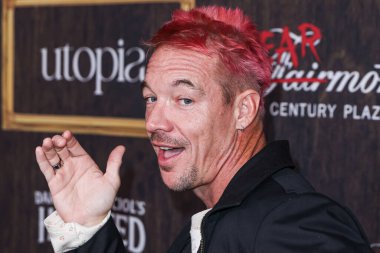 Diplo (Thomas Wesley Pentz), UTOPIA ve Casa Azul Organik Tekila tarafından 1 Kasım 2024 tarihinde Century City, Los Angeles, Kaliforniya 'da düzenlenen Darren Dzienciol' un Lanetli Otel Cadılar Bayramı Partisi 2024 'e ulaşır.