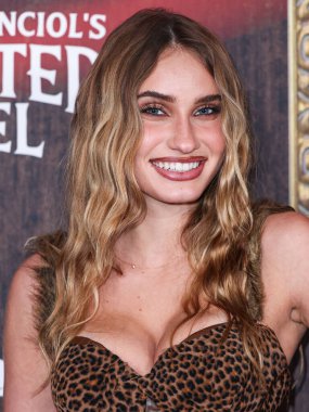 Sadie Rey, UTOPIA ve Casa Azul Organik Tekila tarafından sunulan Darren Dzienciol 'un Lanetli Otel Cadılar Bayramı Partisi 2024' e 1 Kasım 2024 'te Century City, Los Angeles, Kaliforniya, ABD' de düzenlenen Fairmont Century Plaza 'da ulaşır..