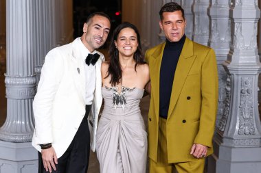 Muhammed Al Turki, Michelle Rodriguez ve Ricky Martin, Los Angeles 'taki Miracle Mile, Los Angeles, Kaliforniya, ABD' de 2 Kasım 2024 'te Gucci tarafından sunulan 13. LACMA Sanat ve Film Galası 2024' e geldiler..