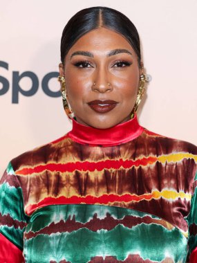 Melanie Fiona arrives at the 3rd Annual Femme It Forward 'Give Her FlowHERS' Awards Gala 2024 held at The Beverly Hilton Hotel on November 8, 2024 in Beverly Hills, Los Angeles, California, United States. clipart