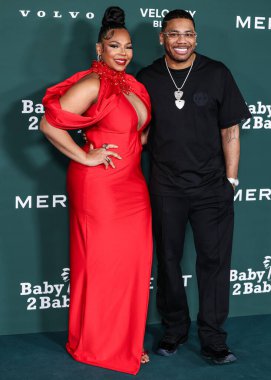 Ashanti ve Nelly, Paul Mitchell tarafından sunulan 2024 Bebek Galası 'na 9 Kasım 2024' te Batı Hollywood, Los Angeles, Kaliforniya, ABD 'de Pasifik Tasarım Merkezi' nde geldiler.. 