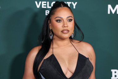 Tanaka Vintage giyen Ayesha Curry, Paul Mitchell 'in 9 Kasım 2024 tarihinde Batı Hollywood, Los Angeles, Kaliforniya, ABD' deki Pacific Design Center 'da düzenlediği 2024 Baby Gala' ya ulaştı..