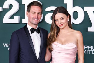 Evan Spiegel and wife Miranda Kerr arrive at the 2024 Baby2Baby Gala Presented by Paul Mitchell held at the Pacific Design Center on November 9, 2024 in West Hollywood, Los Angeles, California, United States.  clipart